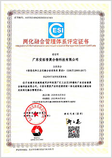Industrialization Management 
System Certificate
